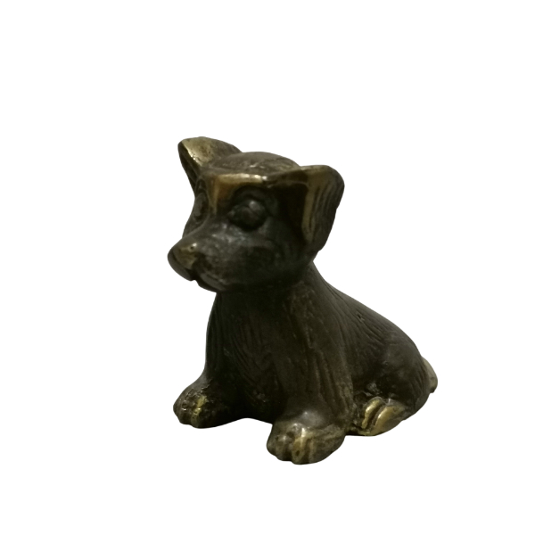 مجسمه سگ مینیاتوری برنزی نماد سال تولد