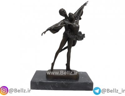 مجسمه زن و مرد بالرین برنز (۲)