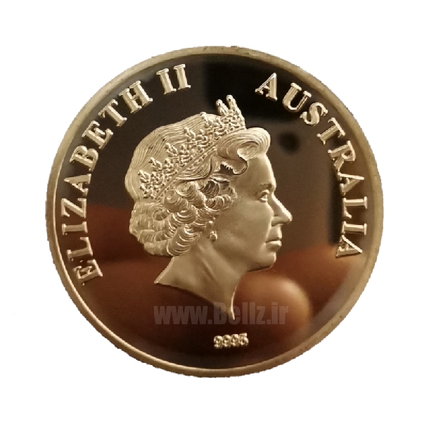 سکه یادبود الیزابت ملکه انگلستان نقره ای