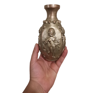 گلدان ساسانی سیمین رقصنده مسی ابکاری نقره