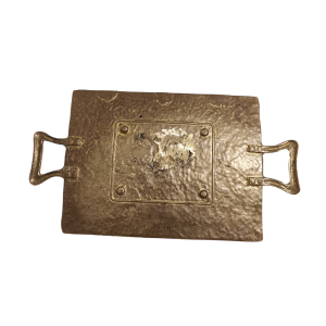 سینی برنجی  نقش برجسته دختر پسر عاشق