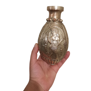 گلدان ساسانی اناهیتا الهه آب  مسی ابکاری نقره