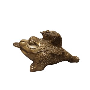 مجسمه قورباغه وزغ برنزی
