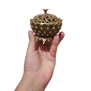 قندان برنزی گل لوتوس