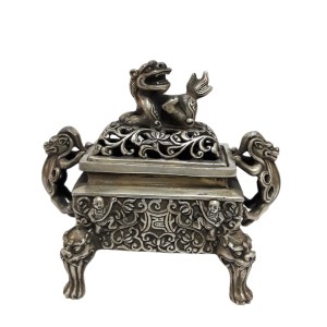 قندان شکلات خوری برنزی روکش نقره