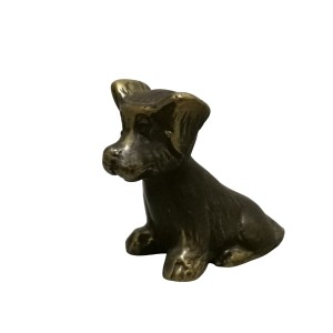 مجسمه سگ مینیاتوری برنزی