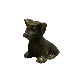 مجسمه سگ مینیاتوری برنزی نماد سال تولد