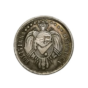 سکه 1 بولیویا 1867 میلادی
