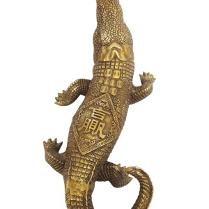 مجسمه تمساح برنزی