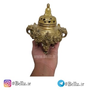 قندان برنزی نقش برجسته