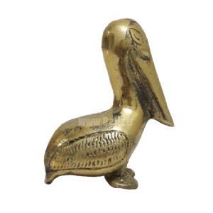 مجسمه برنجی پرنده ماهی خوار پلیکان