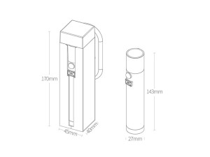 چراغ قوه القایی چند کاره شیائومی Xiaomi NEXTOOL ZES0425 Multi function Induction Flashlight