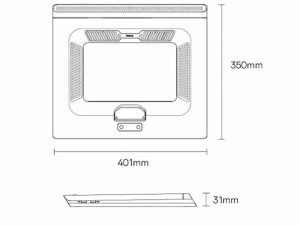 پایه خنک کننده لپ تاپ بیسوس Baseus Thermo Cool Laptop Stand LUWK000013