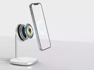 استند شارژر وایرلس بیسوس Baseus Swan Magnetic Desktop Bracket Wireless Charger