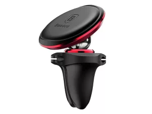 پایه نگهدارنده آهن ربایی بیسوس Baseus Magnetic Air Vent Car Mount Holder with Cable Clip SUGX-A01