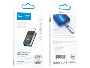 مبدل او تی جی اپل لایتنینگ به یو اس بی هوکو Hoco UA17 Adapter Lightning to USB