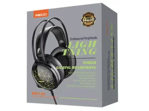 هدفون سیمی گیمینگ با جک 3.5 میلی‌متری رسی Recci REP-L20 Wired Gaming Headphone