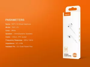 هندزفری سیمی با جک 3.5 میلی‌متری رسی Recci REP-L15 Wired Earphone