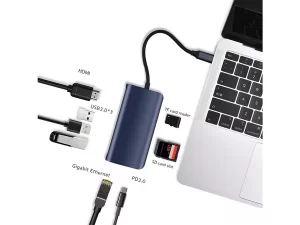 هاب هشت پورت تایپ سی کوتتسی COTEetCI MB1086 8-in-1 USB Type-C Hub