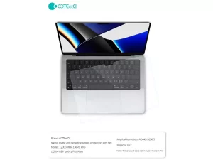 محافظ صفحه نمایش ضد انعکاس نور مات مک بوک ایر 13 اینچ 2022 کوتتسی Coteetci screen protection film Macbook Air 13&quot; 12013