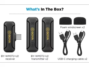 میکروفون یقه ای تایپ سی بی سیم بویا BOYA BY-WM3T2-U2 Wireless Microphone