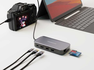 هاب تایپ سی و حاظه اس اس دی 512 گیگابایت پاورولوژی Powerology 512GB USB-C Hub &amp; SSD Drive All-in-one PWSDHB