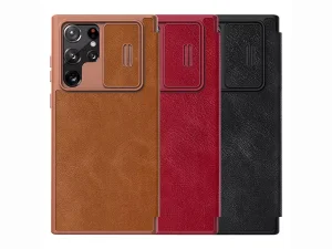 کیف چرمی نیلکین سامسونگ Nillkin Samsung Galaxy S22 Ultra Qin Pro leather cas