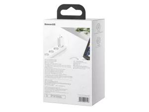 شارژ دیواری فست شارژ تایپ سی و یو اس بی 65 وات بیسوس Baseus CCGAN2P-B02 Dual USB-C Quick Charging