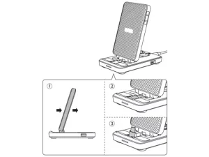 شارژر بی سیم تاشو تایپ سی 4 کاره 15 وات جویروم Joyroom JR-WQS01 4-in-1 Foldable Charging Station (Type-C Version)