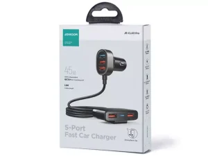 شارژر فندکی 5 پورت یواس‌بی 45 وات خودرو جویروم Joyroom JR-CL03 Pro 45W 5-Port USB Car Charger