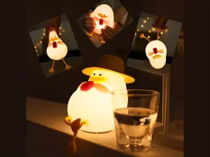 چراغ خواب رومیزی فانتزی سیلیکونی شارژی Silicone LED Duck Night Light Holiday Creative Bedroom XR-MM-L2206