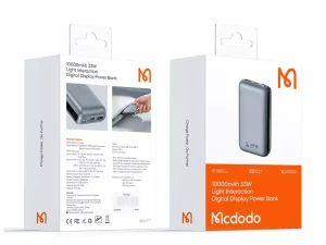 پاور بانک تایپ سی و یو اس بی 33 وات 10000 مک دودو Mcdodo MC-453 Light Interaction Digital Display Power Bank