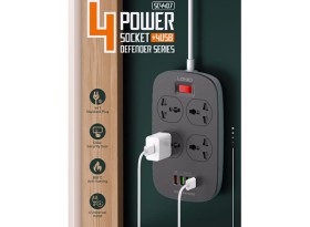 چند راهی برق الدینیو LDNIO SC4407 4 Power Socket + 4usb