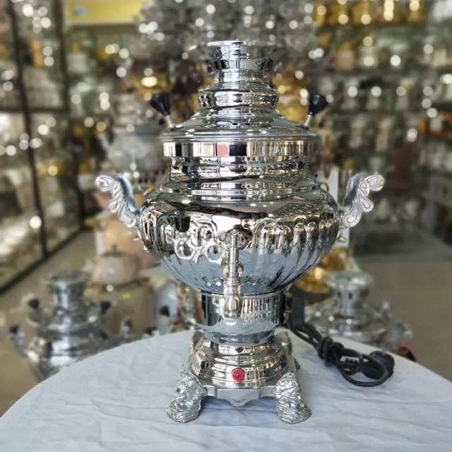 سماور برقی طوفان 6 لیتر مدل عدسی ترکدار