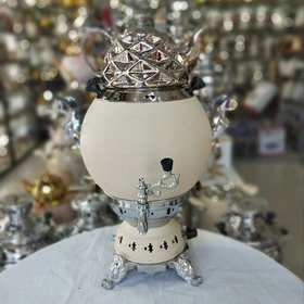 سماور گازی سه کاره نارون 6 لیتر رنگ کرم