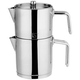 کتری و قوری ژمبو دسته استیل  1/7 لیتر (KST) کد 2022