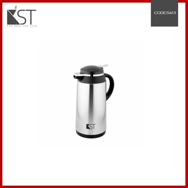 فلاسک شیشه دار استیل  یک لیتری کی اس تی( KST)