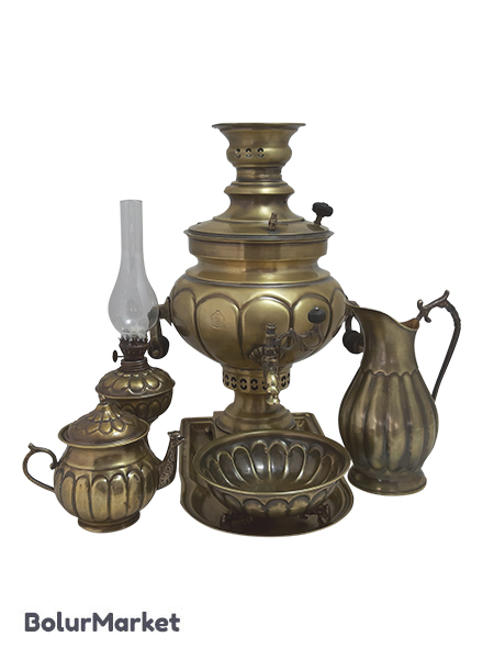 سماور ذغالی آنتیک قل دار