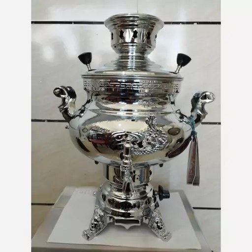 سماور طوفان 8 لیتری مدل باران ساده فندک دار