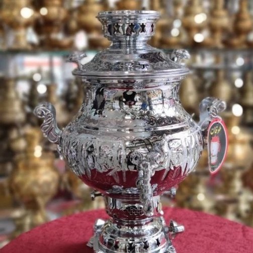 سماور طوفان 8 لیتری مدل گلابی ترکدار