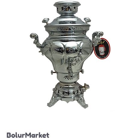 سرویس سماور طوفان ۶ لیتر گل پیچ ساده