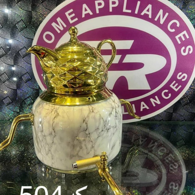 کتری و قوری FR کد 504 طرح سنگ دسته عصایی