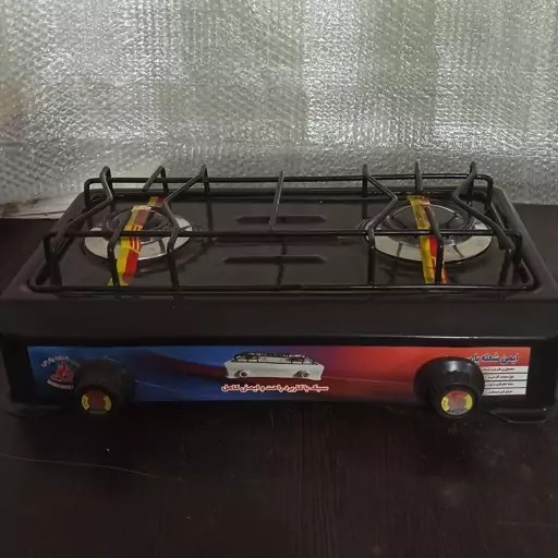 اجاق گاز رومیزی لعابی دو شعله ایمن شعله