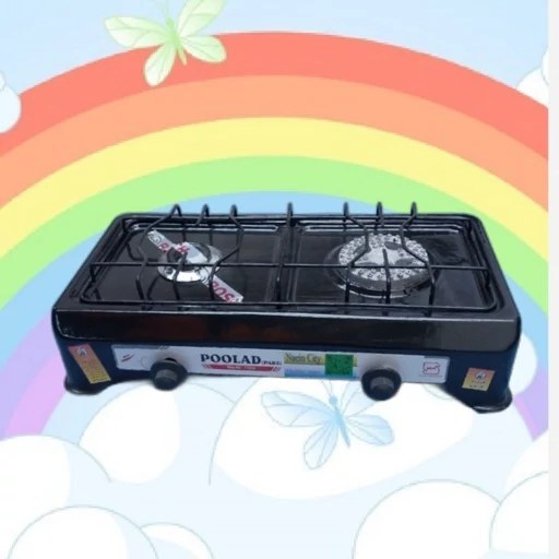 اجاق گاز دوشعله پولاد لعابی سفید