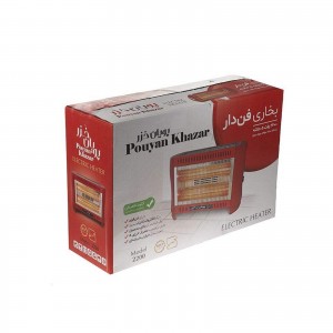 بخاری برقی پویان خزر 5 شعله فن دار 2200