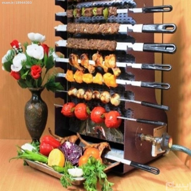 کباب پز گازی بدون دود 8 سیخ