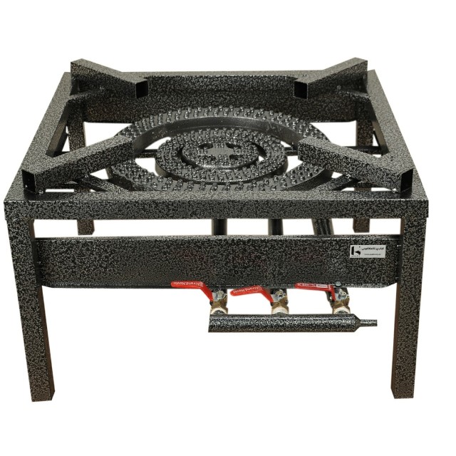 اجاق گاز 60*60 حیاطی کاکوتی سه شعله زوفن دار پروفیلی