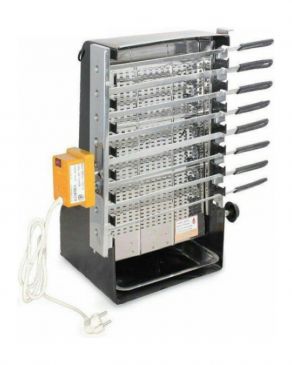 کباب پز یا باربیکیو (منقل) خانگی بدون دود با سیخ گردان برقی 8 عددی