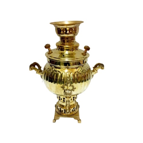 سماور ذغالی برنجی 2 لیتری