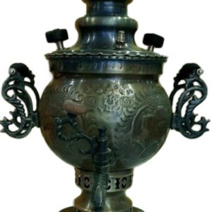 سماور آنتیک 3 لیتر شیر خورشید